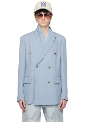 AMIRI Blue Double-Breasted Blazer