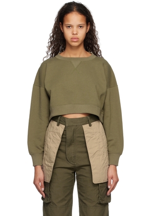 INSCRIRE Khaki Cutout Sweatshirt