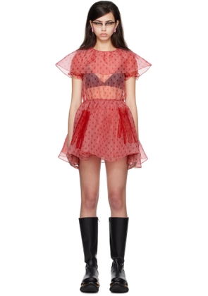 I'm Sorry by Petra Collins SSENSE Exclusive Red JennyFax Edition Tulle Minidress