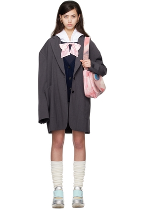 I'm Sorry by Petra Collins SSENSE Exclusive Gray JennyFax Edition Oversized Blazer