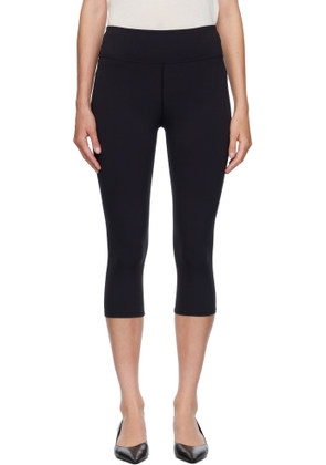 COOR Black Nylon Capri Leggings