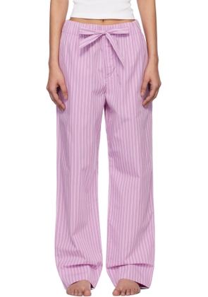 Tekla Purple & Pink Poplin Pyjama Pants