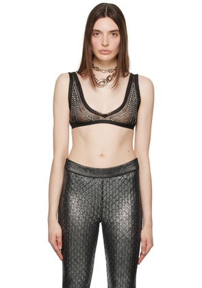 Rabanne Black Studded Bra