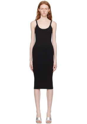 Alexander Wang Black Crystal Midi Dress
