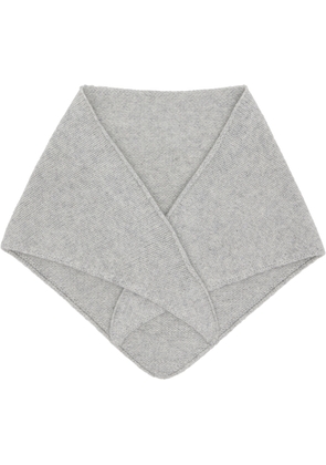 Yves Salomon Gray Cashmere Bandana Scarf
