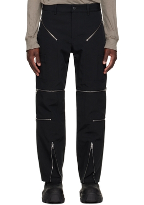 Rick Owens Black Hollywood Headon Convertible Trousers