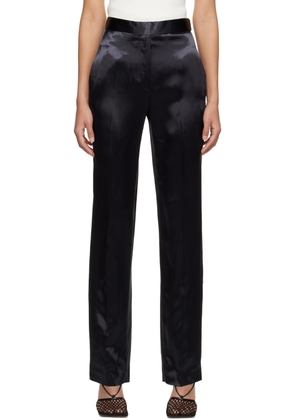 Victoria Beckham Black Creased Trousers