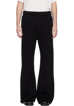 Les Tien Black Heavyweight Bell Bottom Sweatpants