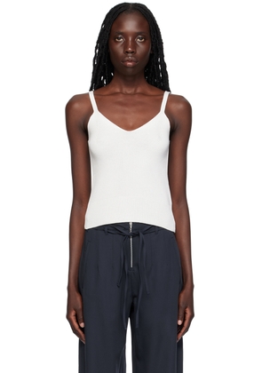 OUR LEGACY White V-Neck Tank Top