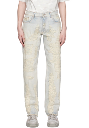 1017 ALYX 9SM Blue Destroyed Jeans