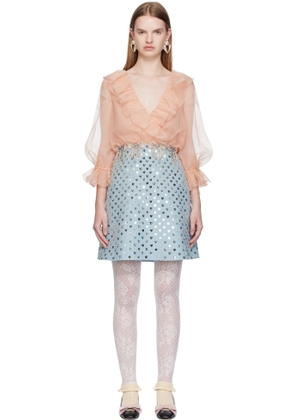 Valentino Pink & Blue Sequin Minidress