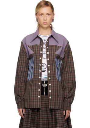 Chopova Lowena Brown & Purple Vega Shirt