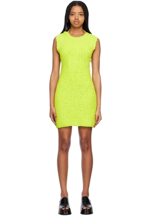 GANNI Green Open Back Minidress