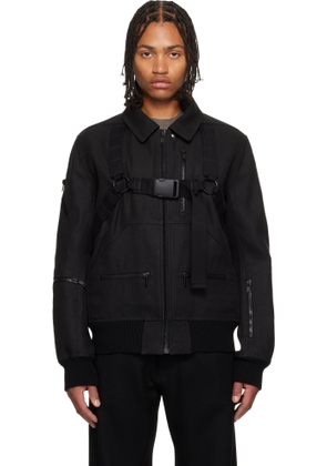 Rick Owens Black Concordians Bonotto Capsule Blixa Bomber Jacket