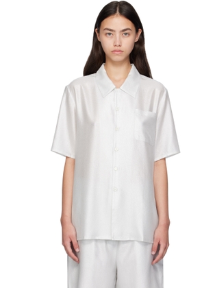 Silk Laundry Silver Camp Shirt