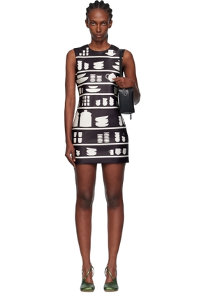 JW Anderson Black & White Shift Minidress
