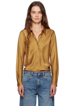 Silk Laundry Gold Bias Cut Shirt