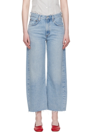 AGOLDE Blue Low Curve Fray Jeans