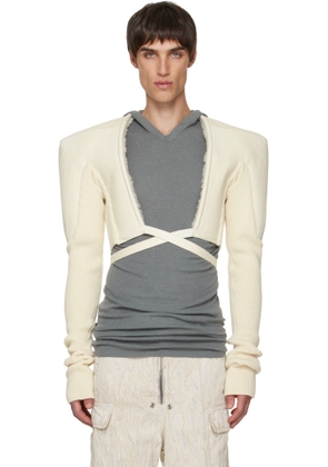 Rick Owens Off-White Concordians Tight Shearling Jacket
