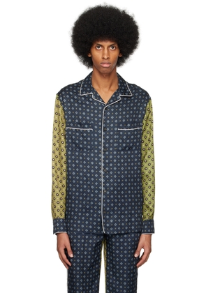 Erdem Blue & Green Lucius Shirt