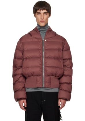 Rick Owens Pink Concordians Hooded Down Jacket
