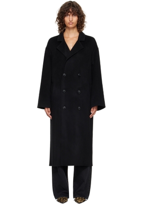 Loulou de Saison Black Borneo LDS Wool Drap Coat