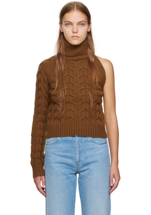 Max Mara Brown Single-Shoulder Sweater