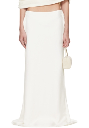 COLLEEN ALLEN SSENSE Exclusive Bridal Capsule Silk Bustle Maxi Skirt