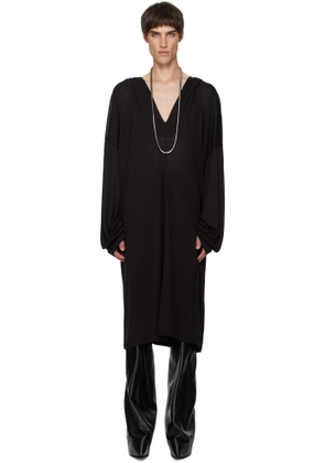 Rick Owens Black Concordians LS Knee Kaftan Jacket