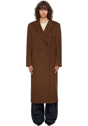 Loulou de Saison Brown Rosco Double Breasted Long Coat