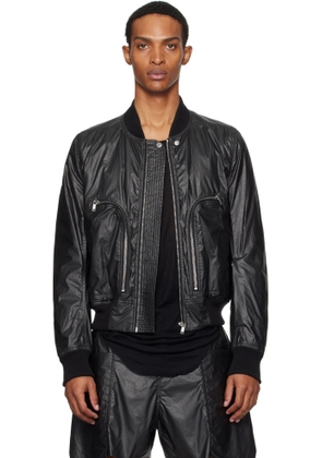 Rick Owens Black Bauhaus Flight Bomber Jacket