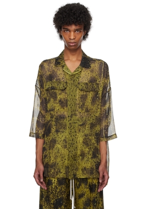 Rick Owens Yellow & Black Hollywood Magnum Tommy Shirt