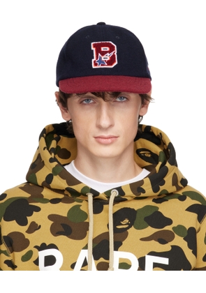 BAPE Navy Varsity Logo Wool Cap