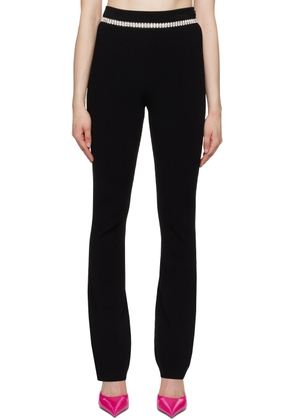 Rabanne Black Crystal-Cut Trousers