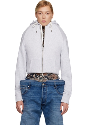 Duran Lantink Gray Sculptured Zip Up Hoodie