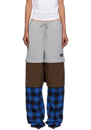 Pushbutton Multicolor Three Way Detachable Lounge Pants