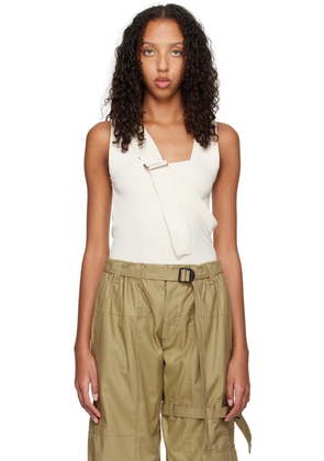Vejas Maksimas Off-White Belted Tank Top