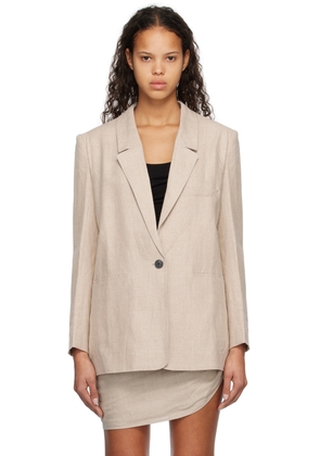 Subtle Le Nguyen Beige Relaxed-Fit Blazer