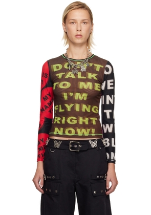 Chopova Lowena Multicolor 'Don't Talk To Me' Mesh T-shirt
