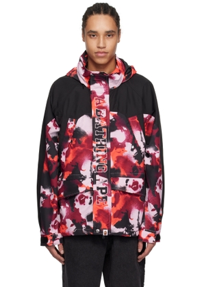 BAPE Black & Red Map Camo Snowboard Jacket