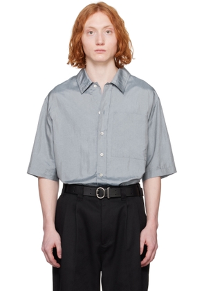 Jil Sander Blue Canvas Shirt