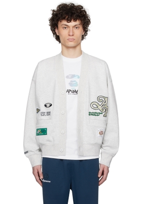 AAPE by A Bathing Ape Gray Main Cardigan