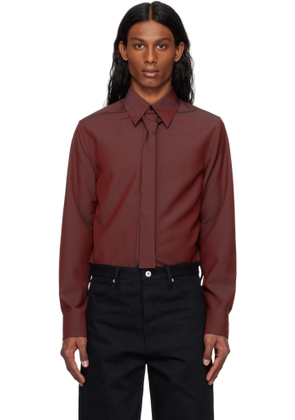 Jil Sander Red Tie Shirt