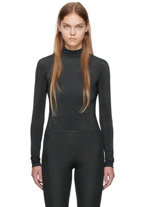 MM6 Maison Margiela Green & Black Printed Bodysuit