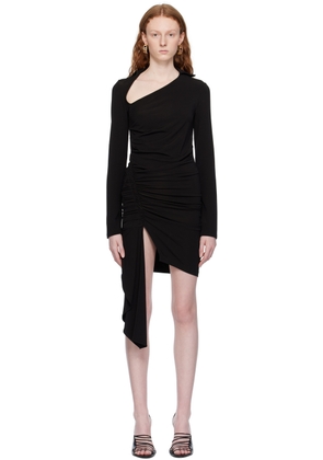 Off-White Black Asymmetrical Minidress