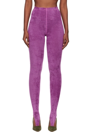 Julie Kegels Purple Thong Leggings
