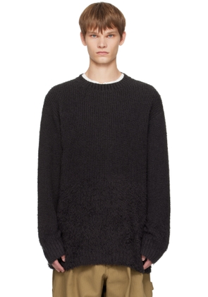 YOHJI YAMAMOTO Gray Gradation Round Neck Sweater
