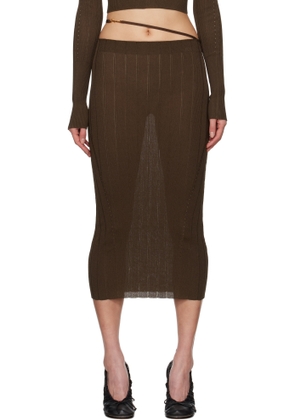 JACQUEMUS Brown 'The Pralù' Midi Skirt