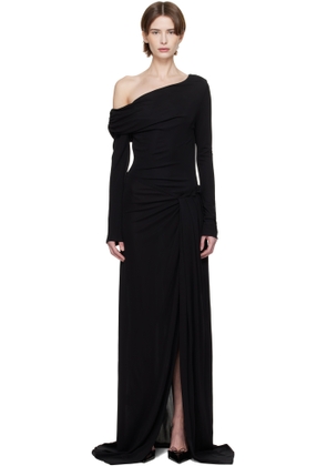16Arlington Black Polyta Maxi Dress