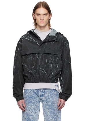 Karmuel Young Navy Pressed Textured Jacket